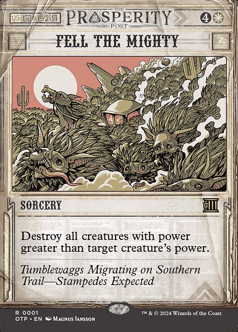 Fell the Mighty [Borderless Showcase Foil]