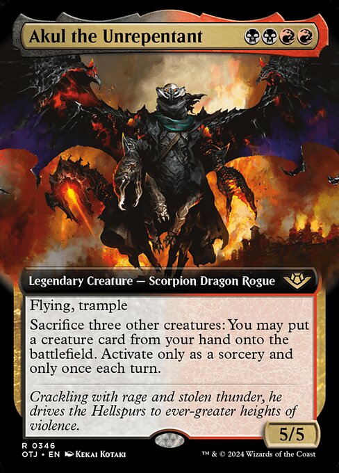 Akul the Unrepentant [Extended Artwork Foil]