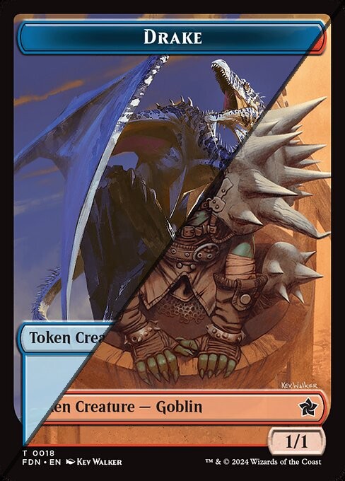 Drake Token  // Goblin Token TFDN  [Foil]