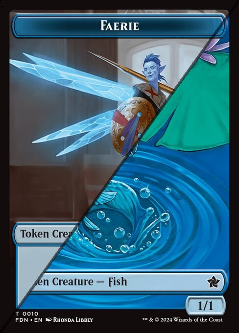 Faerie Token  // Fish Token TFDN  [Foil]