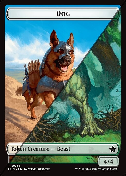 Dog Token  // Beast Token TFDN  [Foil]