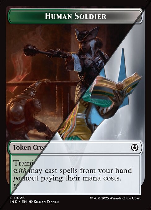 Human Soldier Token  // Tamiyo, Field Researcher Emblem Token TINR 
