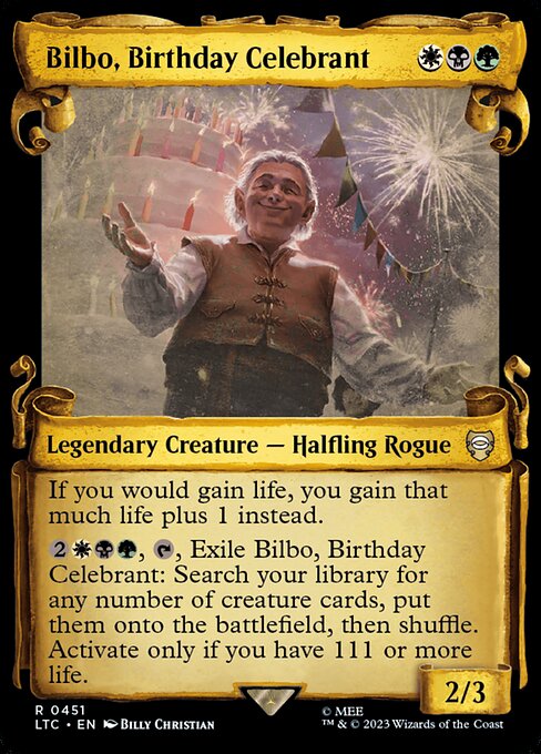 Bilbo, Birthday Celebrant [Scroll Showcase Silver Foil]