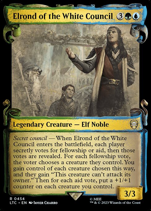 Elrond of the White Council [Scroll Showcase Silver Foil]