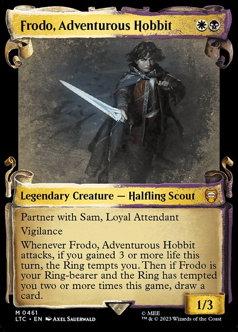 Frodo, Adventurous Hobbit [Scroll Showcase Silver Foil]