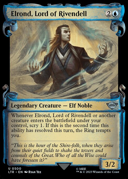 Elrond, Lord of Rivendell [Scroll Showcase Silver Foil]