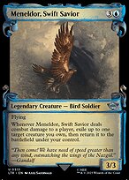 Meneldor, Swift Savior [Scroll Showcase Silver Foil]