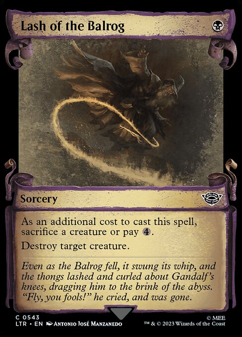 Lash of the Balrog [Scroll Showcase Silver Foil]