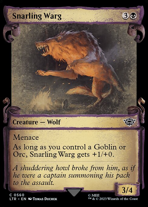 Snarling Warg [Scroll Showcase Silver Foil]