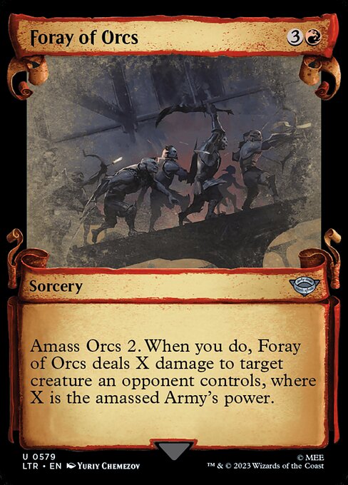 Foray of Orcs [Scroll Showcase Silver Foil]