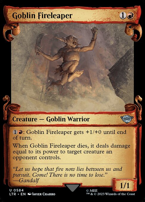Goblin Fireleaper [Scroll Showcase Silver Foil]
