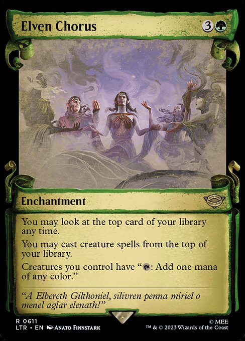 Elven Chorus [Scroll Showcase Silver Foil]