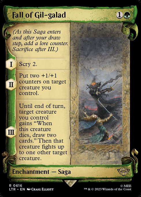 Fall of Gil-galad [Scroll Showcase Silver Foil]