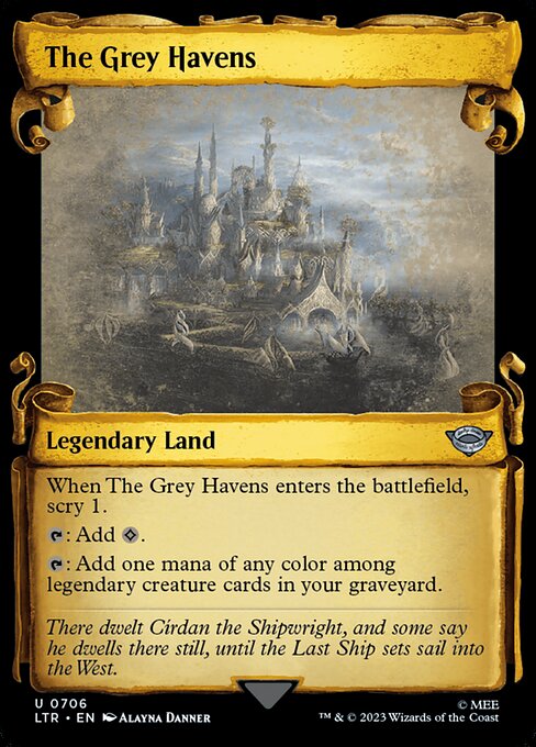 The Grey Havens [Scroll Showcase Silver Foil]