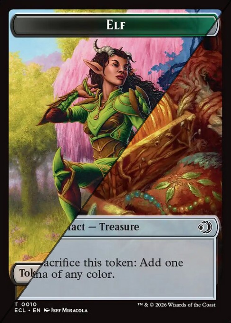Elf Token  // Treasure Token TECL  [Foil]