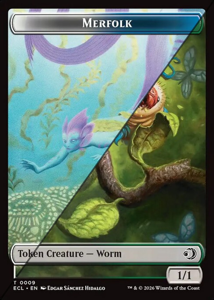 Merfolk Token  // Worm Token TECL  [Foil]