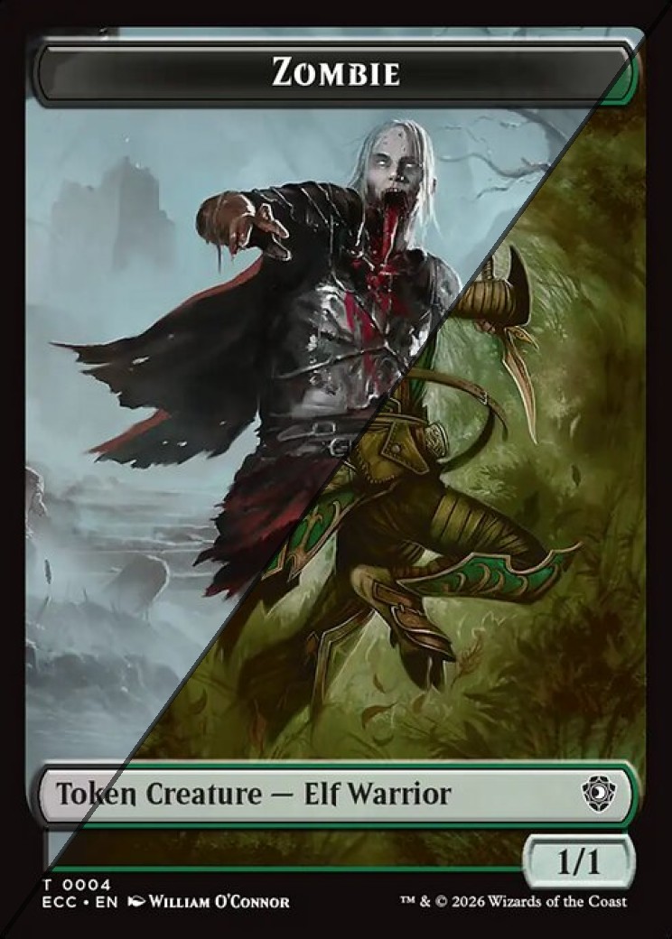 Zombie Token  // Elf Warrior Token TECC  [Foil]
