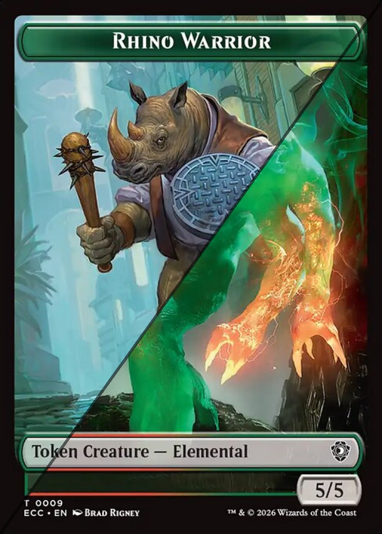 Rhino Warrior Token  // Elemental Token TECC  [Foil]