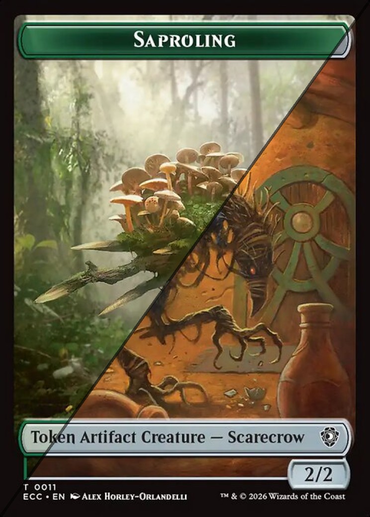 Saproling Token  // Scarecrow Token TECC  [Foil]