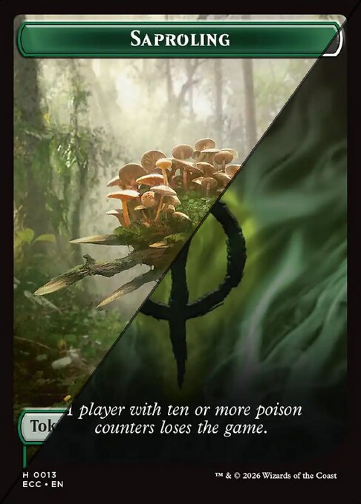 Saproling Token  // Poison Counter Token TECC  [Foil]