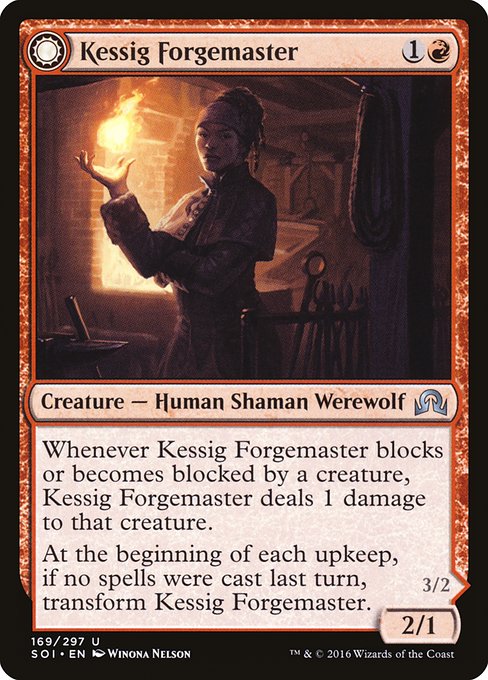 Kessig Forgemaster // Flameheart Werewolf [Foil]