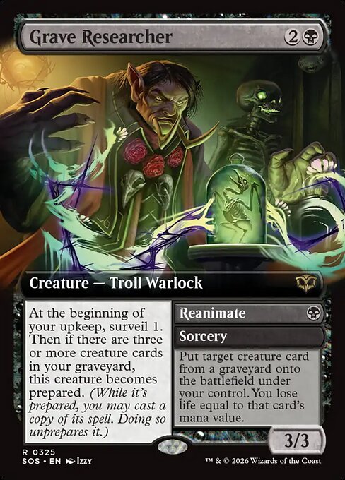 Grave Researcher // Reanimate [Extended Artwork Foil]