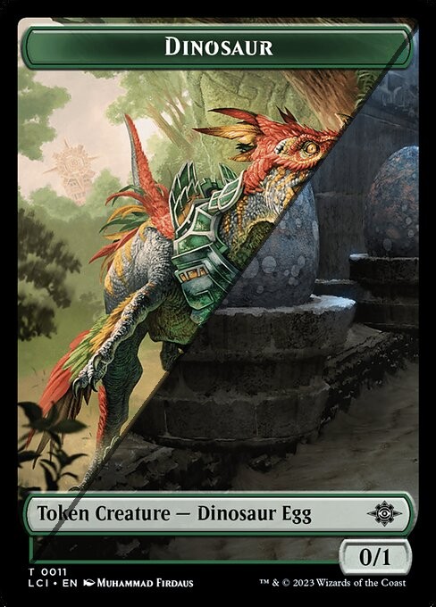 Dinosaur Token  // Dinosaur Egg Token TLCI  [Foil]