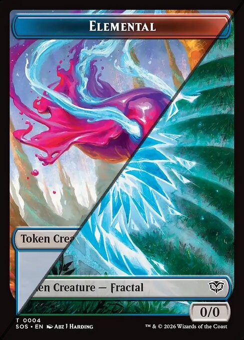 Elemental Token  // Fractal Token TSOS  [Foil]