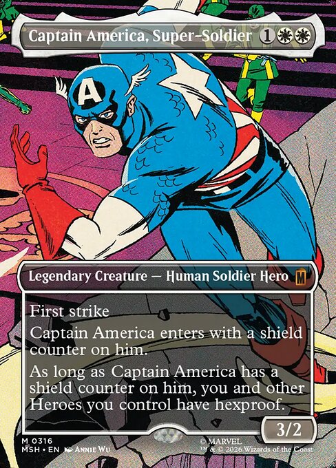 Captain America, Super-Soldier [Borderless Scene Foil]