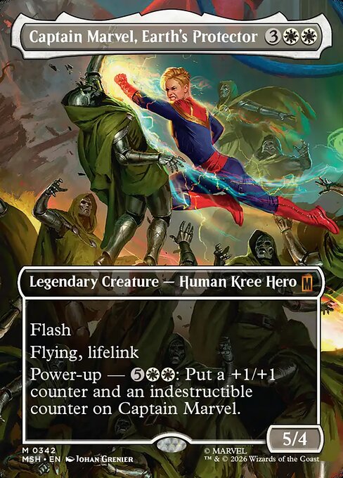 Captain Marvel, Earth's Protector [Borderless Scene Foil]