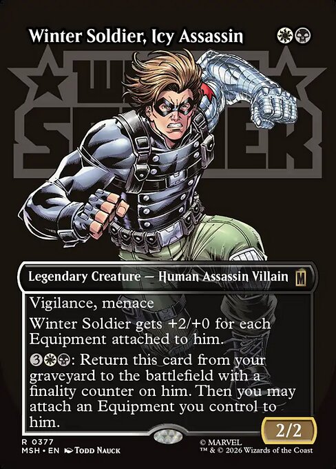Winter Soldier, Icy Assassin [Borderless Logo Foil]
