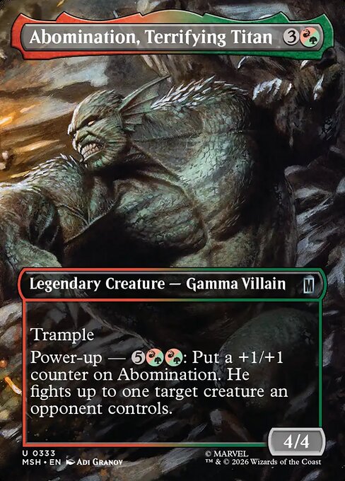 Abomination, Terrifying Titan [Borderless Scene Foil]