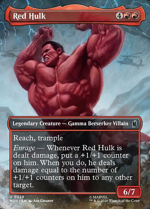 Red Hulk [Borderless Scene Foil]