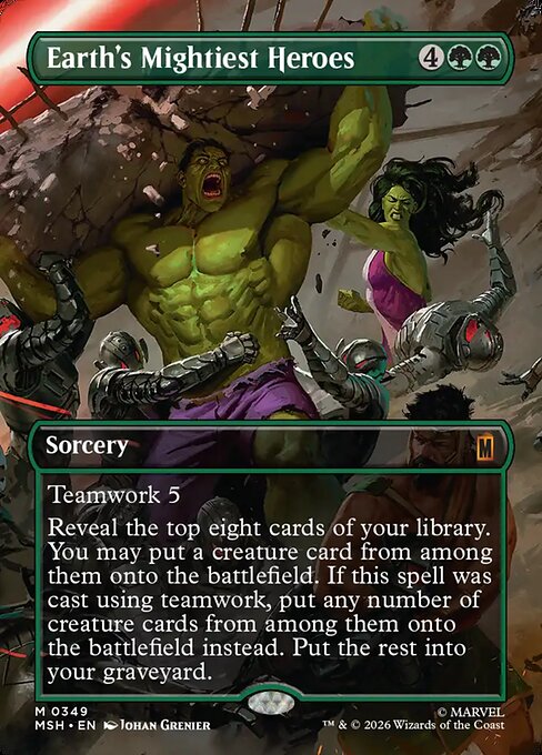 Earth's Mightiest Heroes [Borderless Scene Foil]