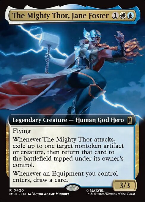 The Mighty Thor, Jane Foster [Extended Artwork Foil]