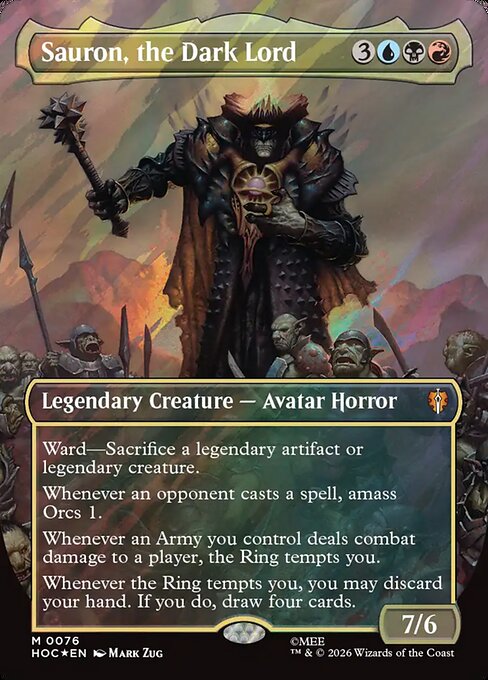 Sauron, the Dark Lord [Borderless Classic Artist Surge Foil]