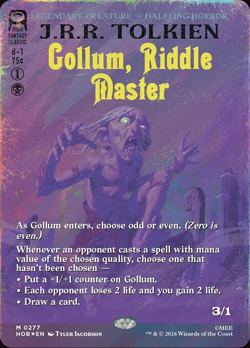 Gollum, Riddle Master [Book Cover Surge Foil]