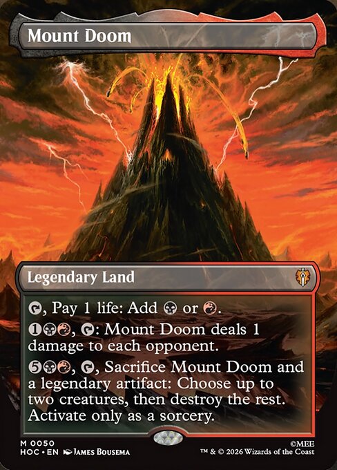 Mount Doom [Borderless Classic Artist Foil]