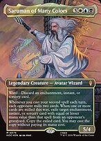 Saruman of Many Colors [Borderless Classic Artist Surge Foil]
