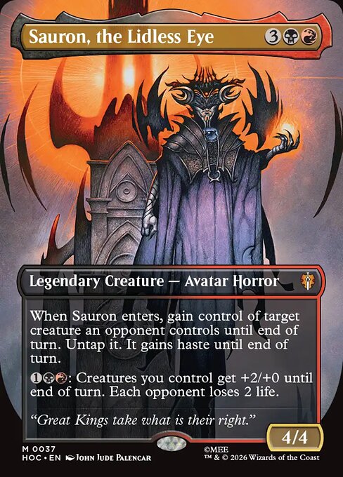 Sauron, the Lidless Eye [Borderless Classic Artist Foil]