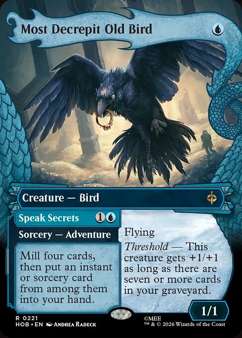 Most Decrepit Old Bird // Speak Secrets [Dragon Hoard Frame Foil]