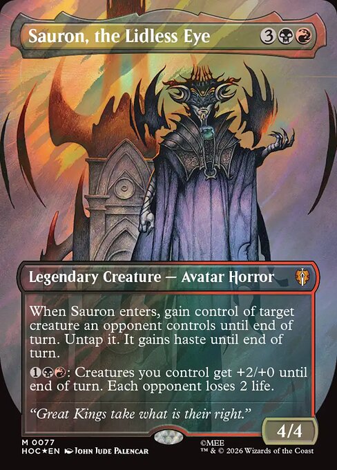 Sauron, the Lidless Eye [Borderless Classic Artist Surge Foil]