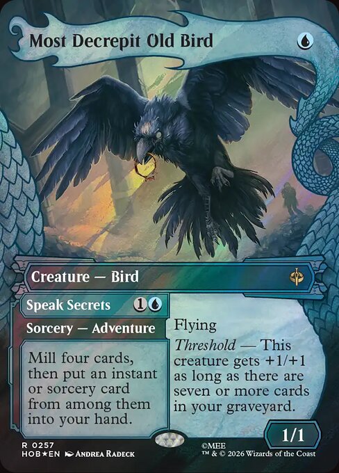 Most Decrepit Old Bird // Speak Secrets [Dragon Hoard Frame Surge Foil]