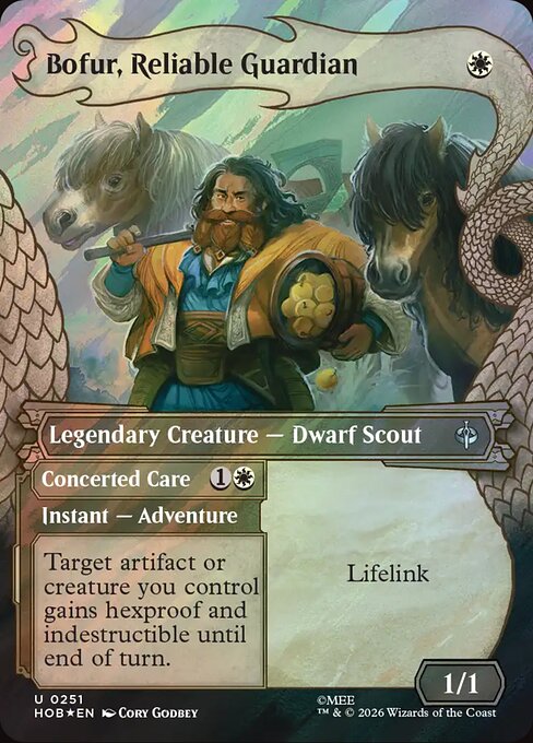 Bofur, Reliable Guardian // Concerted Care [Dragon Hoard Frame Surge Foil]