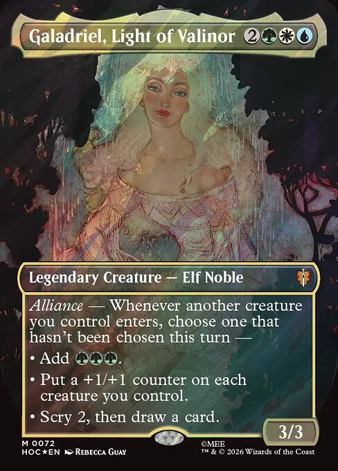 Galadriel, Light of Valinor [Borderless Classic Artist Surge Foil]