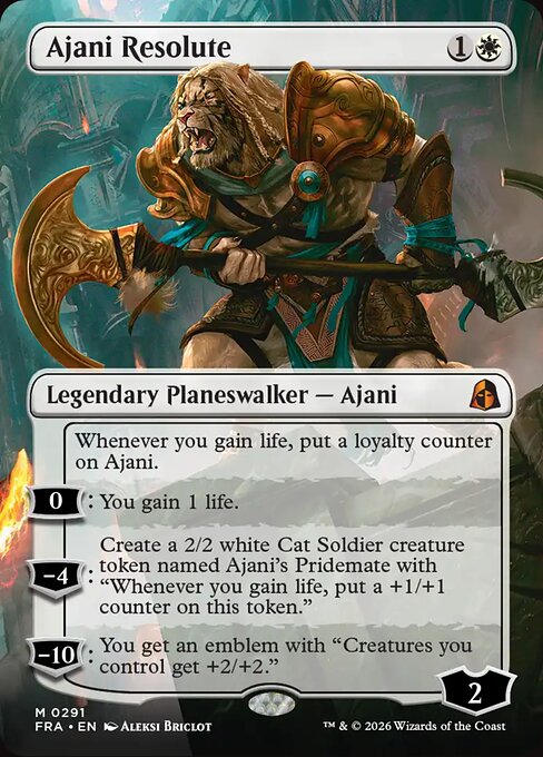 Ajani Resolute [Borderless Foil]