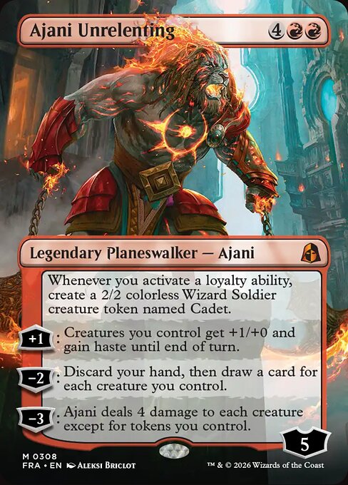Ajani Unrelenting [Borderless]