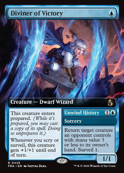 Diviner of Victory // Unwind History [Extended Artwork Foil]