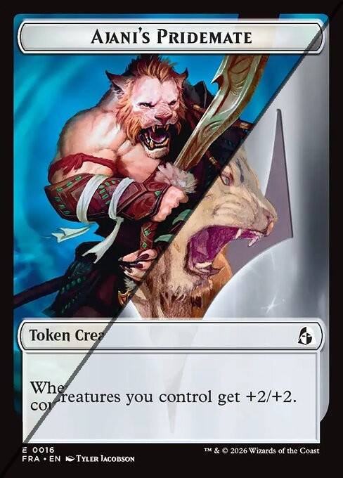 Ajani's Pridemate Token  // Ajani Resolute Emblem Token TFRA  [Foil]