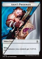 Ajani's Pridemate Token  // Ajani Resolute Emblem Token TFRA 